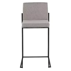 Kirklands Home Bar Stools & Counter Height Stools|Fiji Upholstered Counter Stools, Set of 3 Gray
