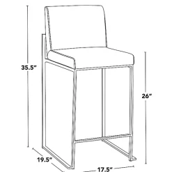 Kirklands Home Bar Stools & Counter Height Stools|Fiji Upholstered Counter Stools, Set of 3 Gray