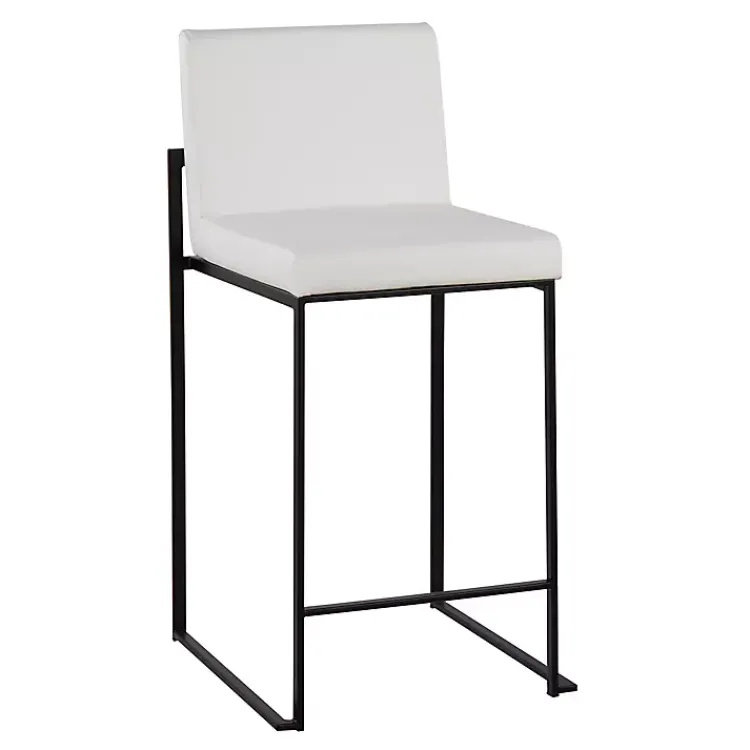 Kirklands Home Bar Stools & Counter Height Stools|Fiji Faux Leather Counter Stools, Set of 3 White