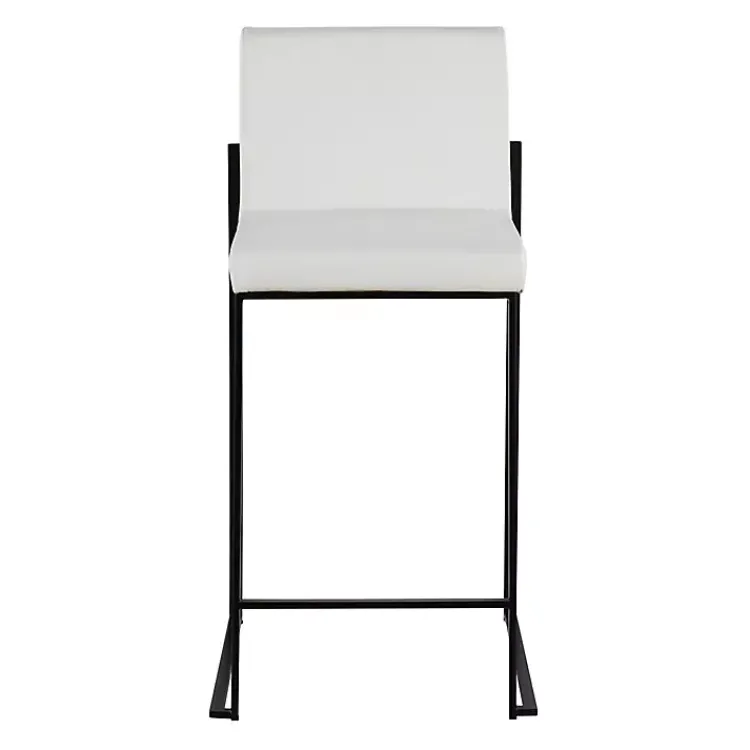 Kirklands Home Bar Stools & Counter Height Stools|Fiji Faux Leather Counter Stools, Set of 3 White