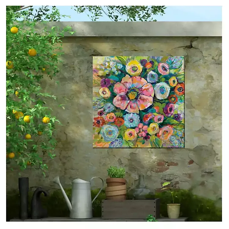 Kirklands Home Outdoor Wall Decor|Firecracker Flowers Outdoor Canvas Art Print Multi