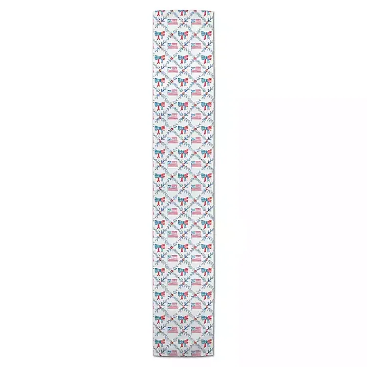 Kirklands Home Table Linens|Flags and Bows 4th of July Table Runner, 90 in.