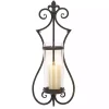New Fleur Distressed Black Iron Sconce, 25 in. Sconces