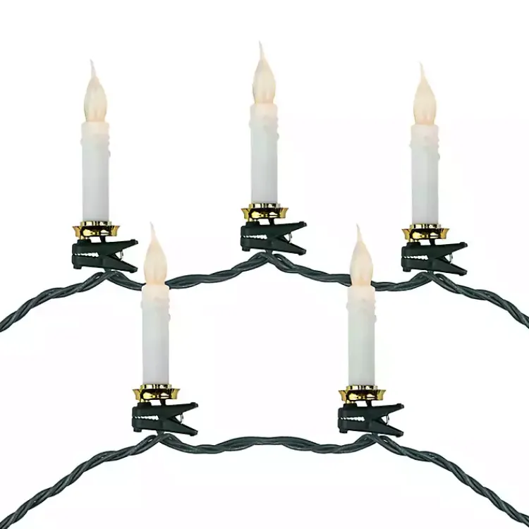 Discount Flickering LED Clip on Candle Christmas Lights Christmas Tree Decorations