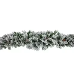 Clearance Flocked Angel Pine and Pinecones Garland Christmas Arrangements & Garland