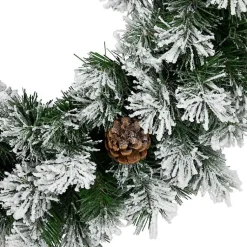 Flocked Angel Pine Wreath Christmas Wreaths