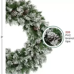 Flocked Angel Pine Wreath Christmas Wreaths