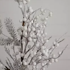 Best Flocked Holly Berry Stems, Set of 3 Stems & Bouquets