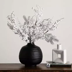 Best Flocked Holly Berry Stems, Set of 3 Stems & Bouquets