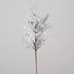 Best Flocked Holly Berry Stems, Set of 3 Stems & Bouquets