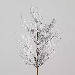 Best Flocked Holly Berry Stems, Set of 3 Stems & Bouquets