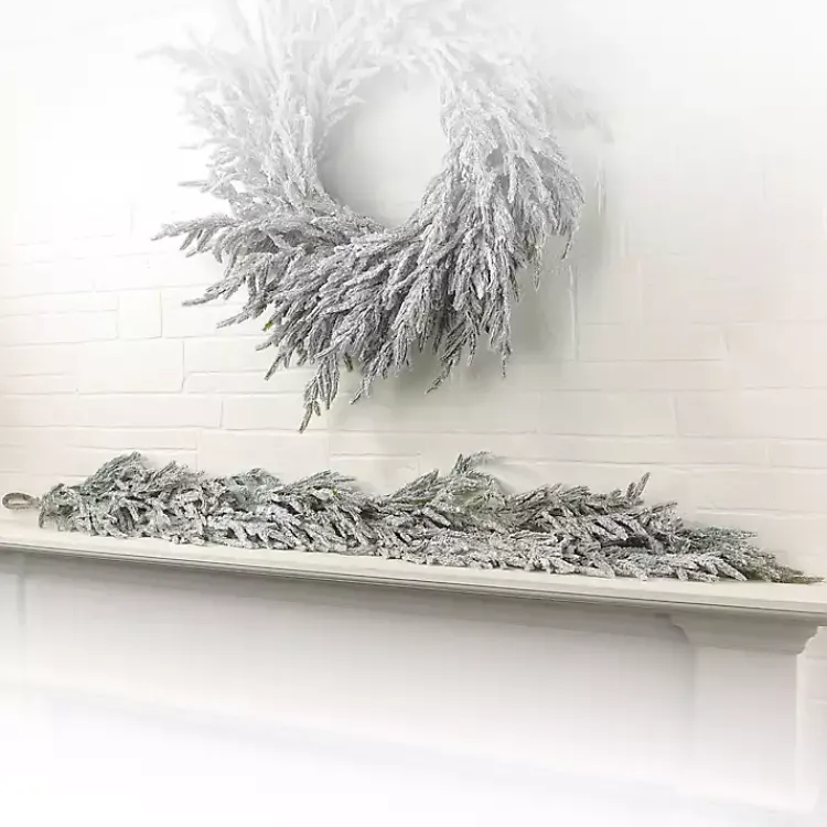 Best Flocked Norfolk Pine Garland Christmas Arrangements & Garland