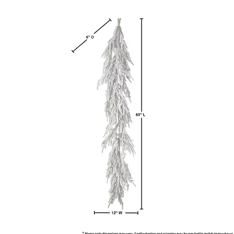 Best Flocked Norfolk Pine Garland Christmas Arrangements & Garland
