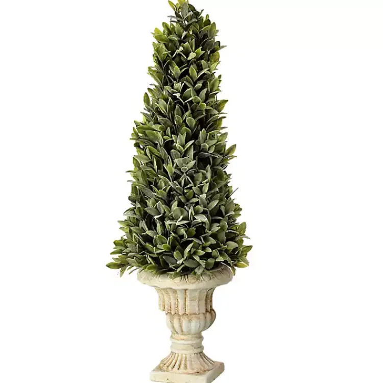 Best Flocked Sage Cone in Urn Arrangement, 24 in. Trees & Topiaries