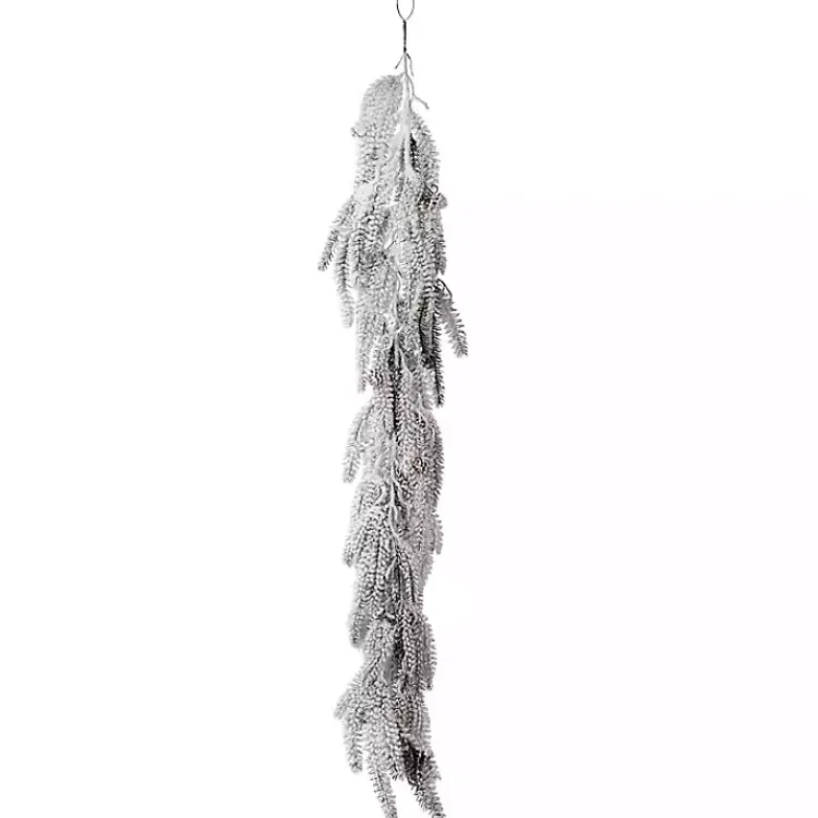 Best Flocked Weeping Noble Fir Garland Christmas Arrangements & Garland