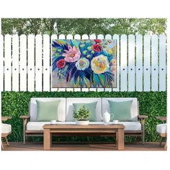 Kirklands Home Outdoor Wall Decor|Floral Array Outdoor Canvas Art Print