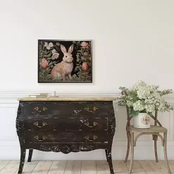 Floral Bunny Burrow Framed Art Print Easter Decorations