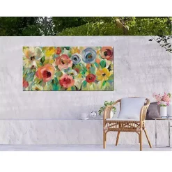 Kirklands Home Outdoor Wall Decor|Floral Charades Outdoor Canvas Art Print