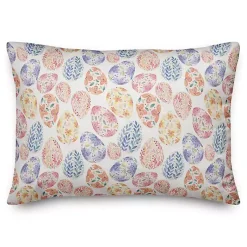 Floral Easter Eggs Lumbar Pillow Easter Decorations