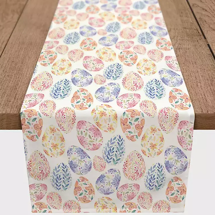 Floral Easter Eggs Table Runner, 72 in. Easter Decorations