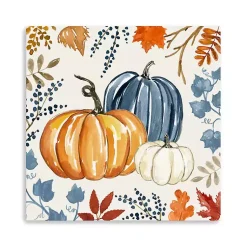 Outlet Floral Edge Pumpkins Canvas Wall Art Fall