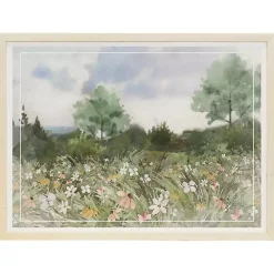 Kirklands Home Framed Art|Floral Field Framed Art Print Green