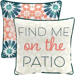 Kirklands Home Outdoor Cushions & Pillows|Floral Find Me on the Patio Outdoor Pillow