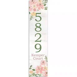 Kirklands Home Garden Decor|Floral Home Address Personalized Porch Board