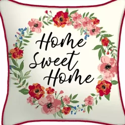Kirklands Home Outdoor Cushions & Pillows|Floral Home Sweet Home Outdoor Pillow