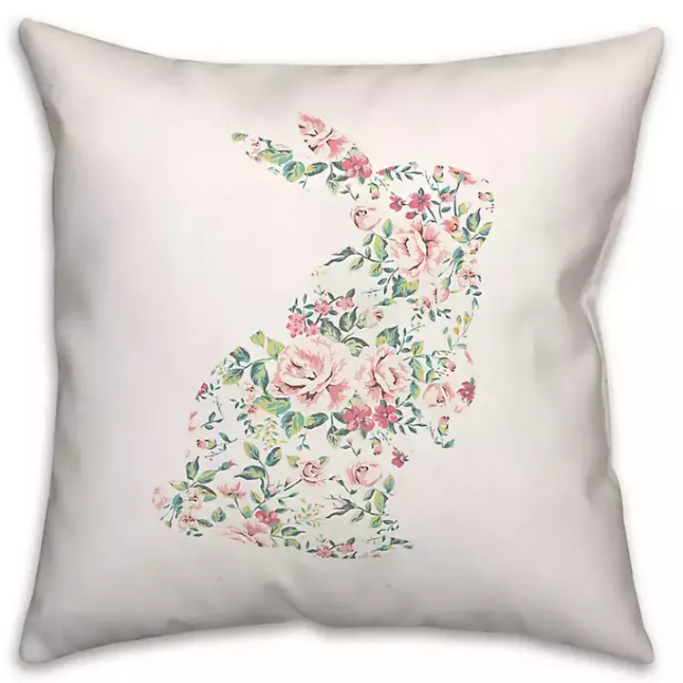 Floral Rabbit Easter Pillow Easter Decorations