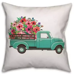 Outlet Floral Truck Double-Sided Pillow Pillows