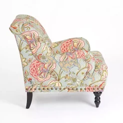 Kirklands Home Accent Chairs|Floral Tufted Rebecca Accent Chair Pink
