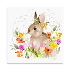 New Flowers & Bunny Canvas Art Print Easter Decorations
