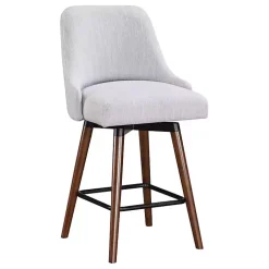 Kirklands Home Bar Stools & Counter Height Stools|Fog Mid-Century Modern Swivel Counter Stool Gray