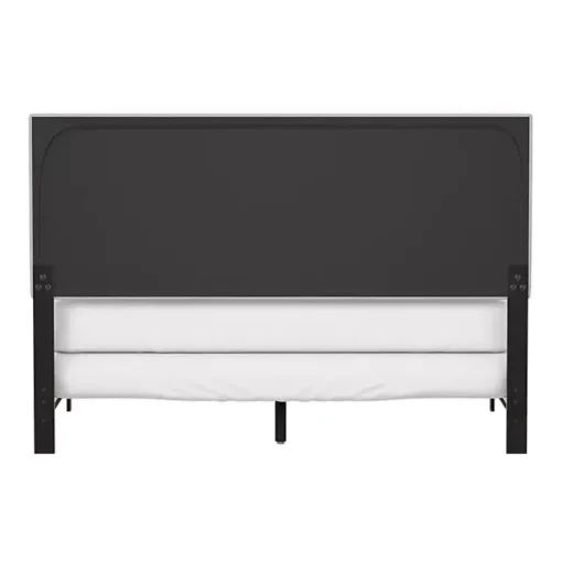 Kirklands Home Beds & Headboards|Fog Upholstered Nailhead Trim Queen Bed Gray