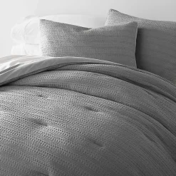 Kirklands Home Comforters|Fog Waffle Ultra-Soft 3-pc. Queen Comforter Set Gray