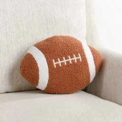 Outlet Football Shaped Boucle Pillow Pillows