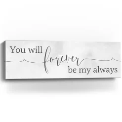Kirklands Home Wall Quotes & Signs|Forever Be My Always Canvas Art Print