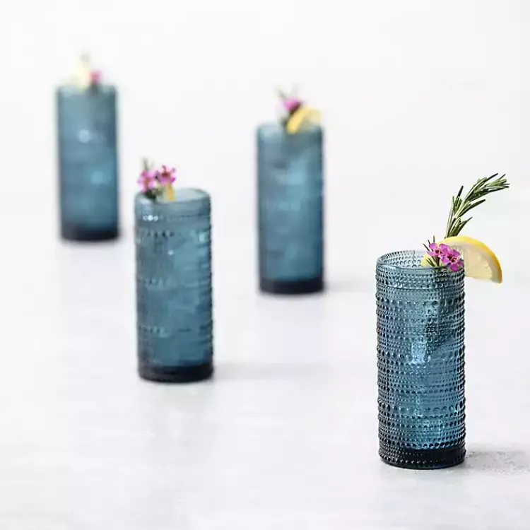 Kirklands Home Glassware & Drinkware|Fortessa Jupiter Highball Glasses, Set of 6 Blue