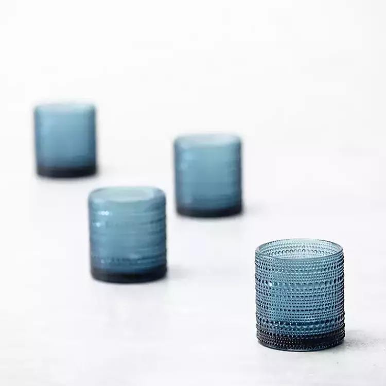 Kirklands Home Glassware & Drinkware|Fortessa Jupiter Short Glasses, Set of 6 Blue