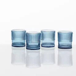 Kirklands Home Glassware & Drinkware|Fortessa NoHo Short Glasses, Set of 4 Blue
