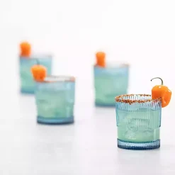 Kirklands Home Glassware & Drinkware|Fortessa NoHo Short Glasses, Set of 4 Blue
