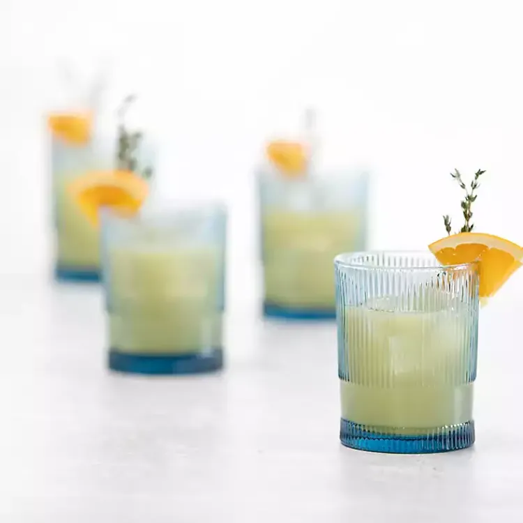 Kirklands Home Glassware & Drinkware|Fortessa NoHo Tall Glasses, Set of 4 Blue