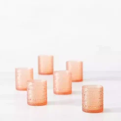 Kirklands Home Glassware & Drinkware|Fortessa Coral Orbetto Short Glasses, Set of 4 Orange