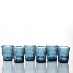 Kirklands Home Glassware & Drinkware|Fortessa Cornflower Malcolm Short Glasses, Set of Blue