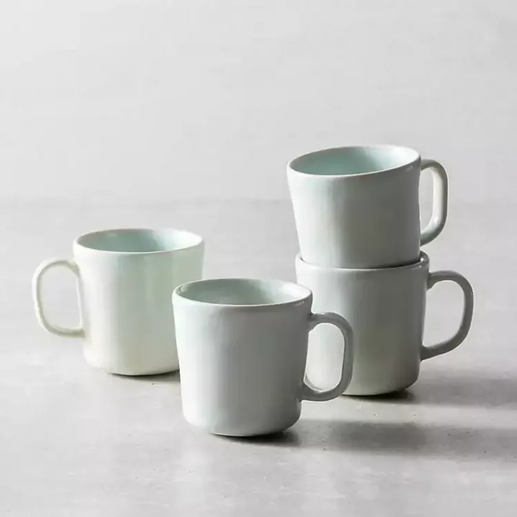 Kirklands Home Glassware & Drinkware|Fortessa Cypress Ceramic Mugs, Set of 4 Blue