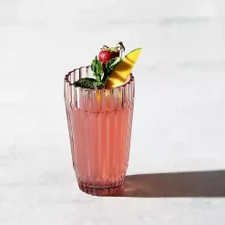 Kirklands Home Glassware & Drinkware|Fortessa Archie Tall Glasses, Set of 6 Pink