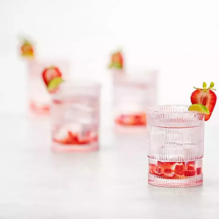 Kirklands Home Glassware & Drinkware|Fortessa NoHo Tall Glasses, Set of 4 Pink