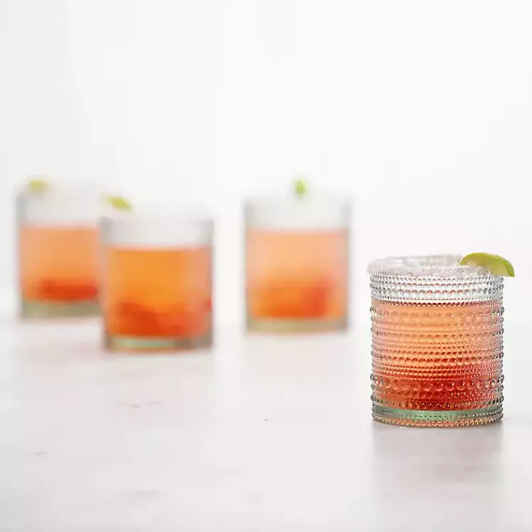 Kirklands Home Glassware & Drinkware|Fortessa Sage Bead Short Glasses, Set of 6 Green