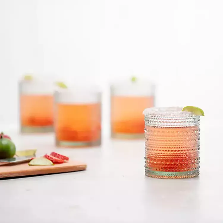 Kirklands Home Glassware & Drinkware|Fortessa Sage Bead Short Glasses, Set of 6 Green